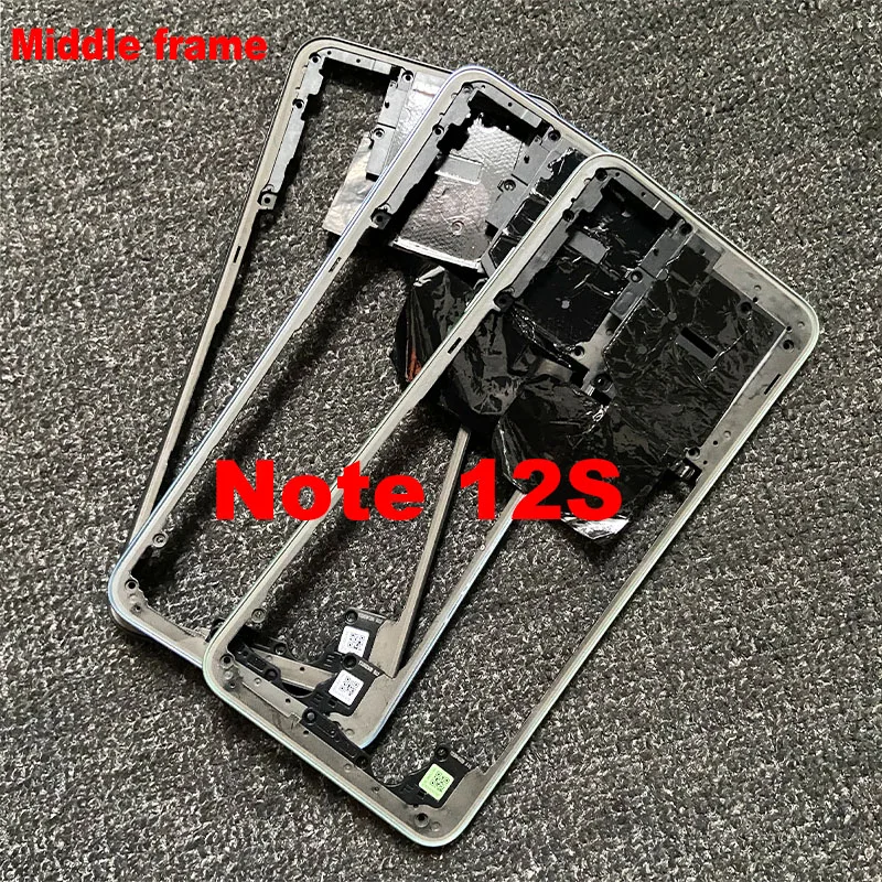 For Xiaomi Redmi Note 12S Middle Frame Front Bezel Lcd Holder Back Housing Case Mid Plate Replacement