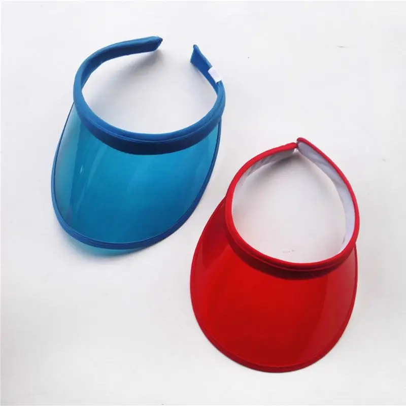 Low Profile Baseball Cap Candy Color Sunscreen Outdoor Sports Running Tennis Empty Top Clip-On PVC Plastic for Sun Visor