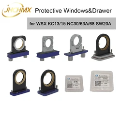 JHCHMX WSX Original Laser Protective Lens 25.4*4 30*2 30*5 37*7 Protective Windows Drawer For KC15 NC30 NC60 Head Parts