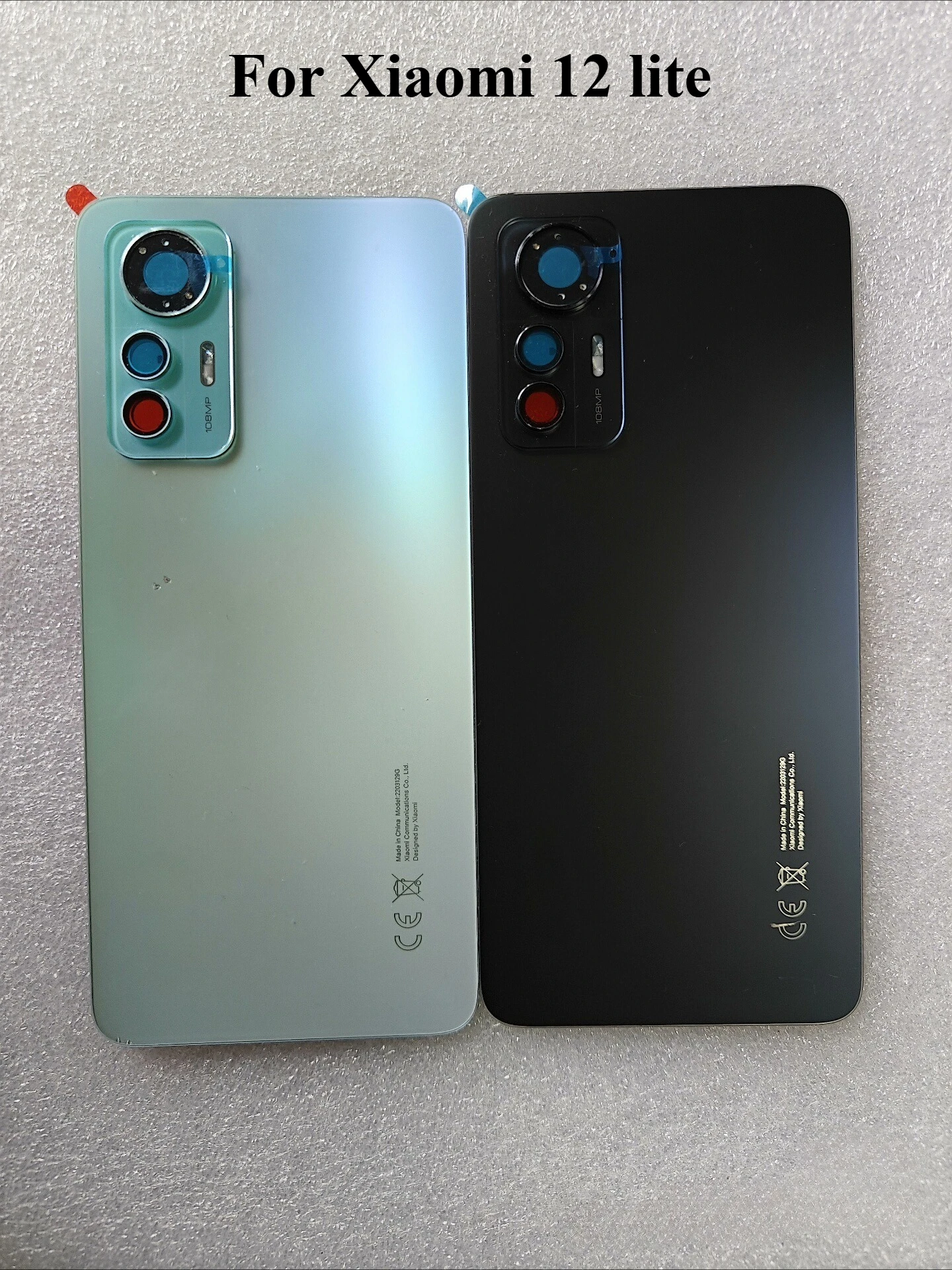 Durable back cover For Xiaomi12 lite Battery Cover Back Glass Panel 2203129G Rear Housing case Back battery Cover door
