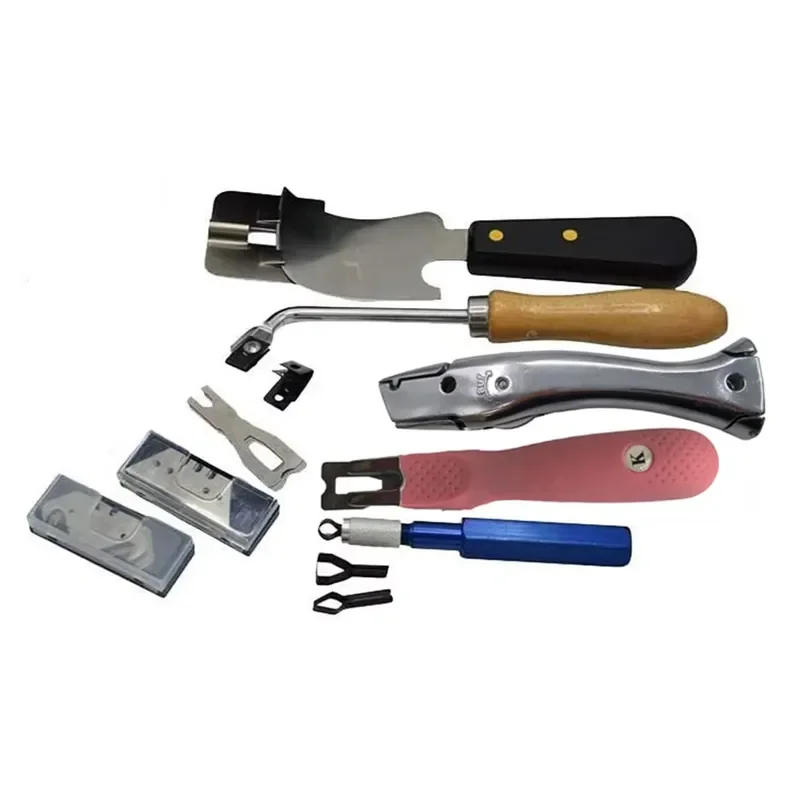 Vinyl Flooring Heat Welding Tools Kit Quarter Moon Trimming Skiving Knife Hand Groover Seam Trimmer PVC Vinyl Floor Shark