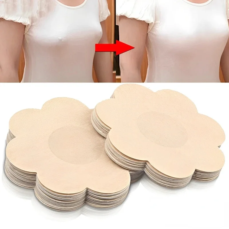 Disposable Nipple Covers Petals Self-adhesive Women Strapless Bra Chest Patch Lifting Seamless Invisible Underwear Chest Paste