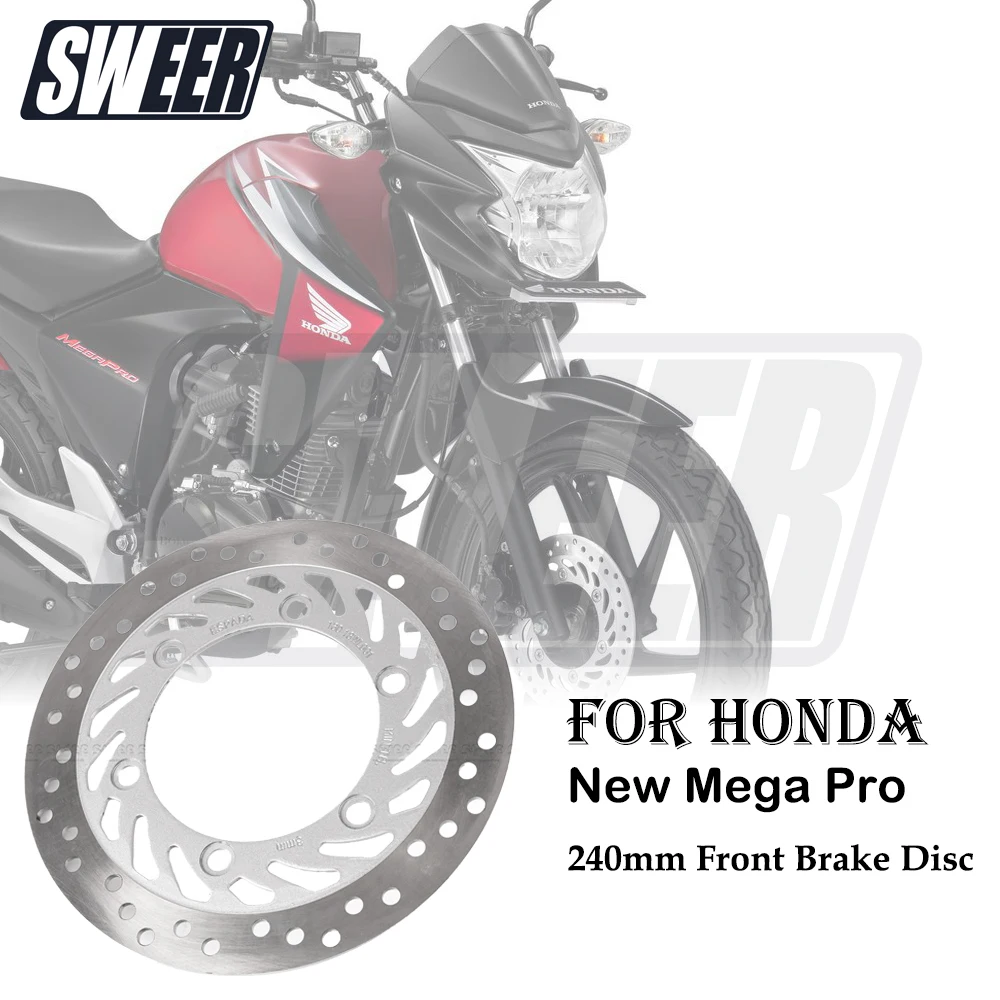 

Передний тормозной поплавковый дисковый суппорт мотоцикла, 6 отверстий, совместимый с Honda New Mega Pro, оригинальная замена колодки дискового тормоза 240 мм