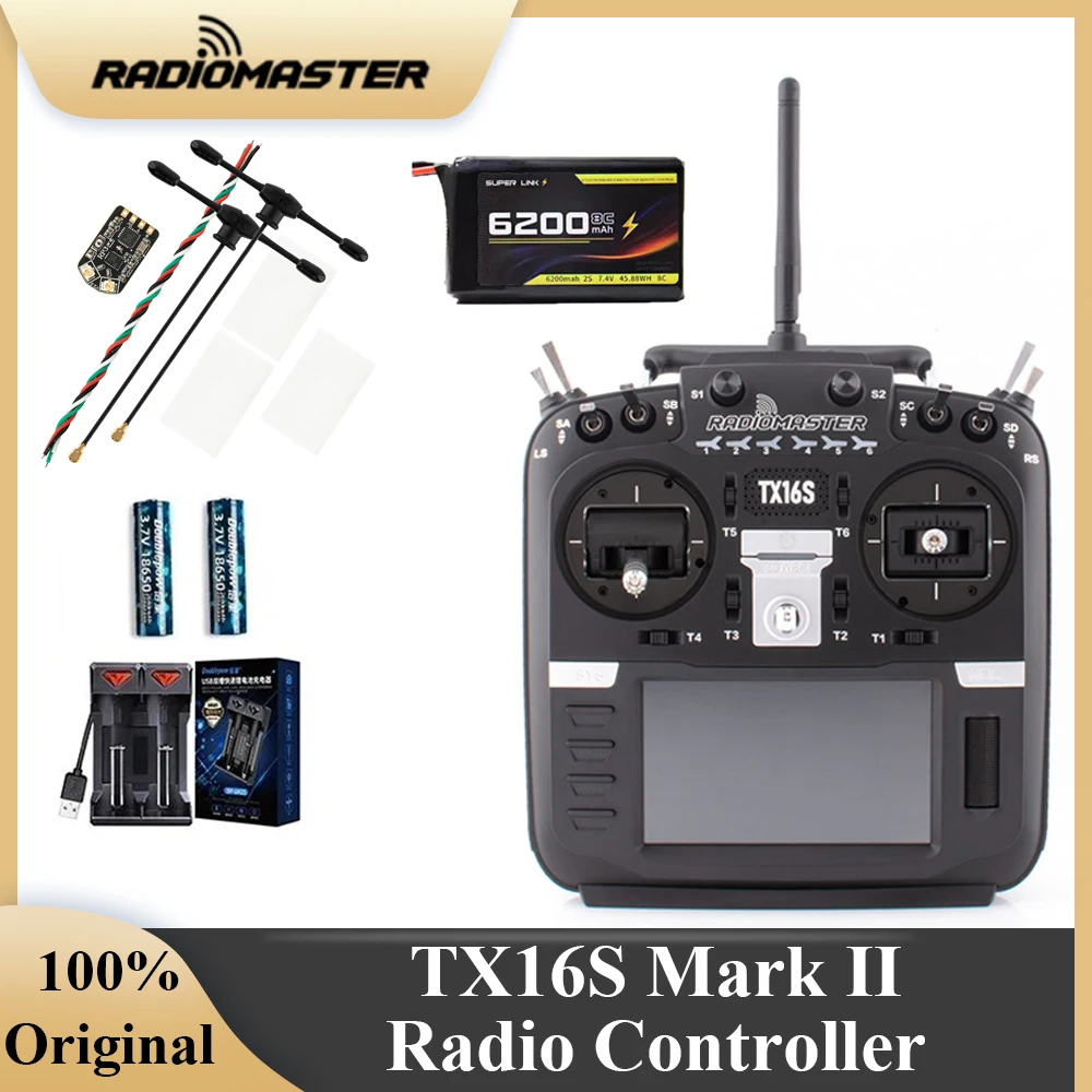 RadioMaster TX16S MKII FCC M2 V4.0 16CH 2.4G Hall Gimbals ELRS 4in1 Transmitter Remote Control Support EDGETX OPENTX for Drone