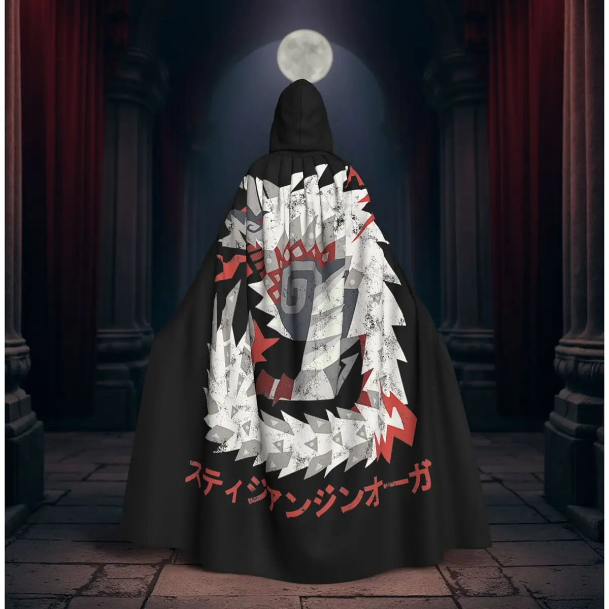 

Monster Hunter Long Hooded Cloak Witch Medieval Costume Cosplay Cape HalloweenCoat Adult Unisex