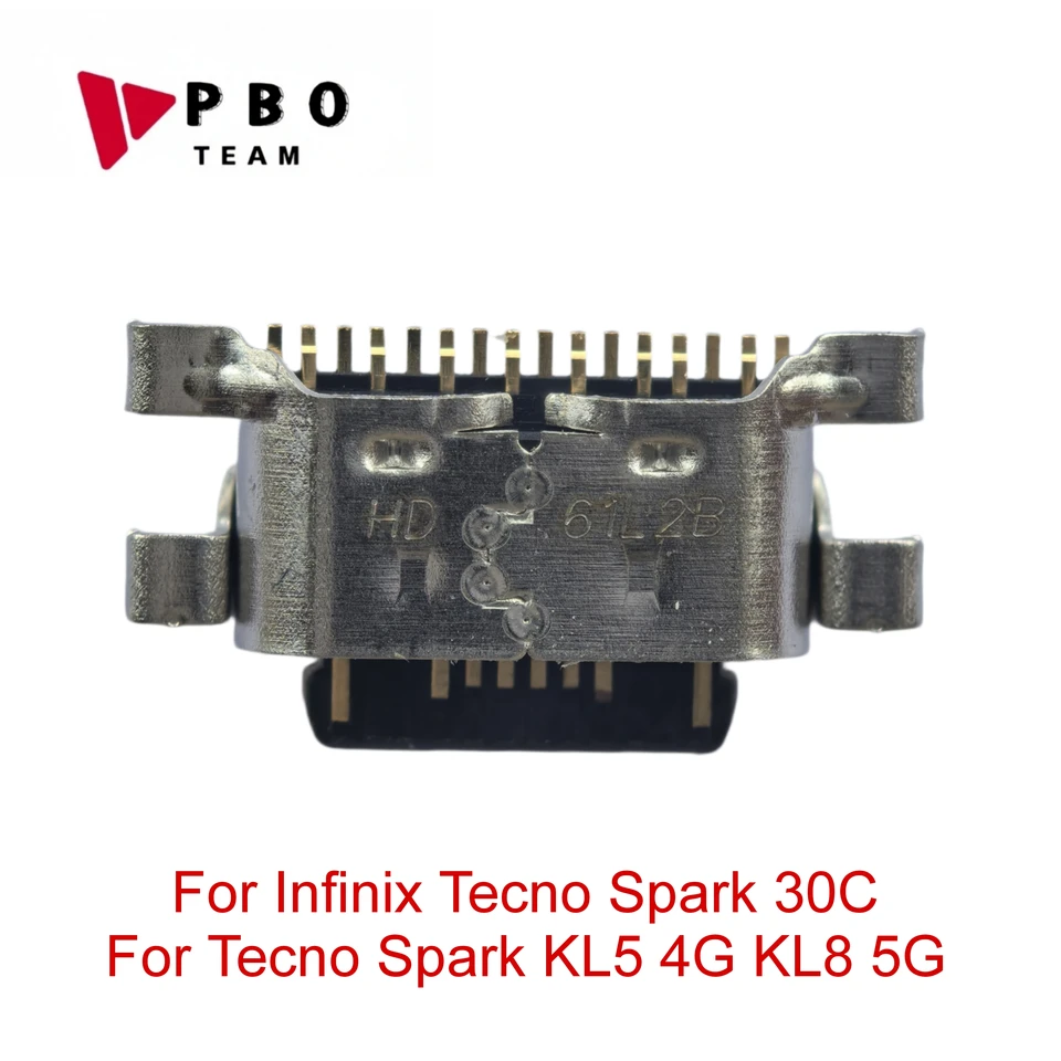 10-100 Piezas Puerto de Carga Micro USB Tipo C Conector para Infinix Tecno Spark 30C para Tecno Spark KL5 4G KL8 5G 2
