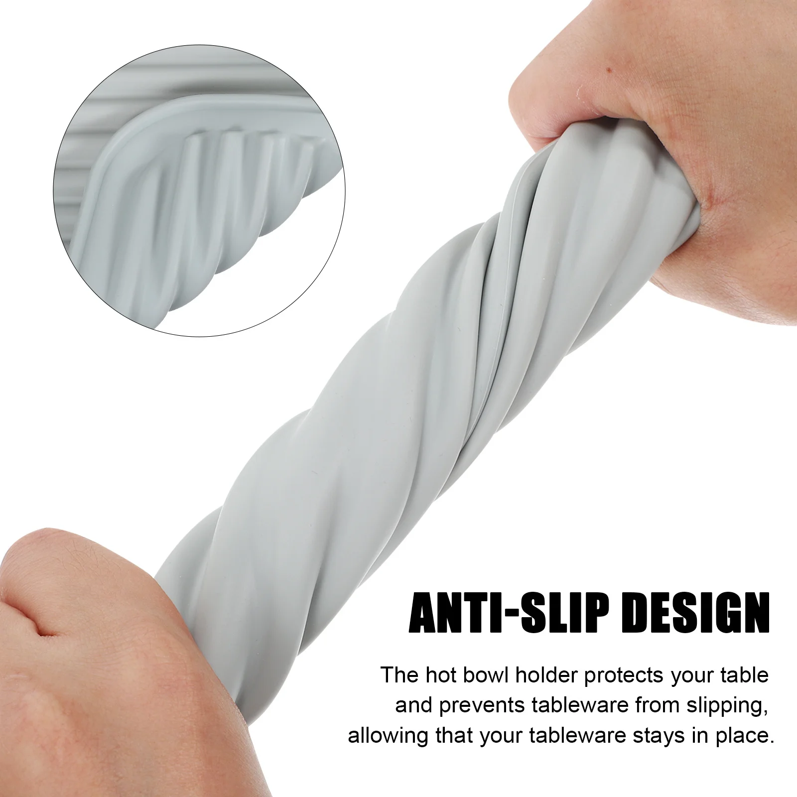 

2Pcs Silicone Heat Resistant Placemat Anti-Slip Pot Holders Kitchen Essentials Trivets Hot Bowls Heat Resistant Mat
