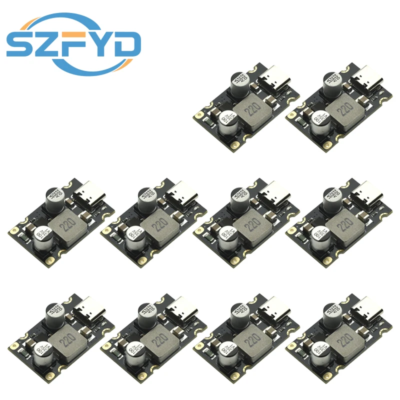1-10PCS PD65W Fast Charging Module Type-C USB Interface Supports PD3.1 QC3.0 SCP PPS Fast Charger 5V 9V 12V 20V
