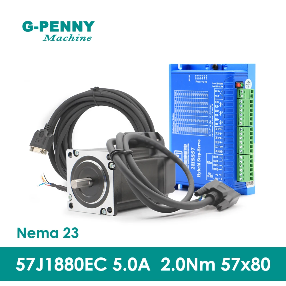 

Nema23 57x80 Closed Loop Stepper Motor 2.0N.m 4 wires 285Oz-in D=8mm Nema 23 2.2Nm Close Loop Stepping Servo Motor for CNC