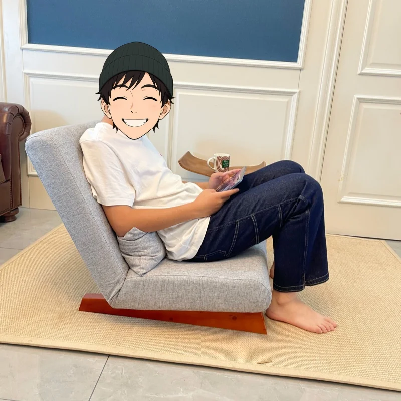 Floor Folding Single Seat Sofa Bed Modern Fabric Japanese Living