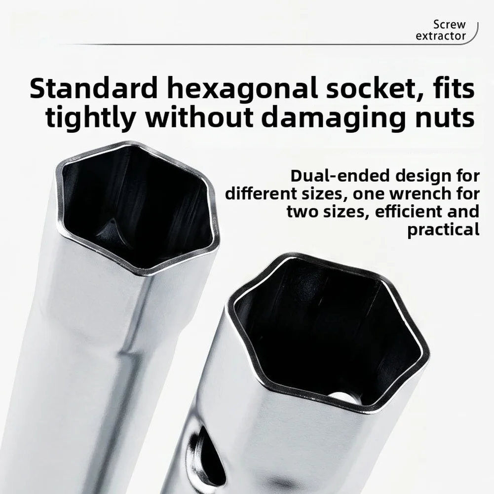 

5/8pc Metric Tubular Box Wrench Set Tube Hollow Socket Wrench Filter Wrench Double-Ended Tubular Spanner Tap Installation Wrench