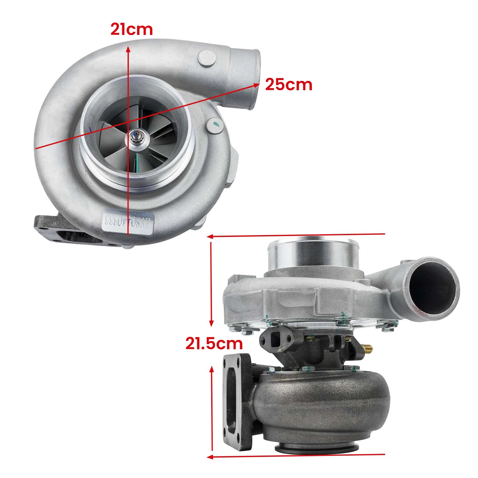 T4 T76 Turbine.96 A/R Com A/R80 Oil V Band Turbocharger لسيارات V6 V8