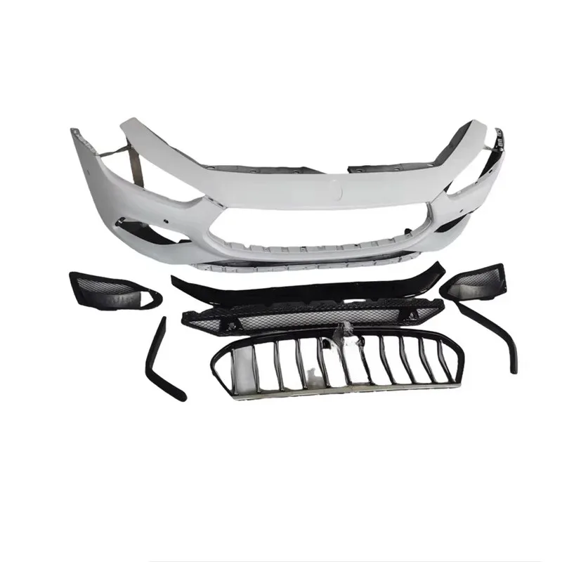 

New GTS Front Bumper with GrilleR for Old to New Model Ghibli Car Bumper Accessories