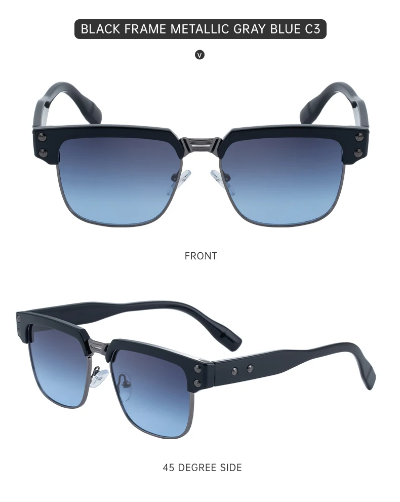 Steampunk Polarisierte Quadratische Sonnenbrille für Herren 2026 Luxusmarke Vintage Punk Metall Outdoor UV400 Sonnenbrillen Klassische Fahrbrillen – Detail 14