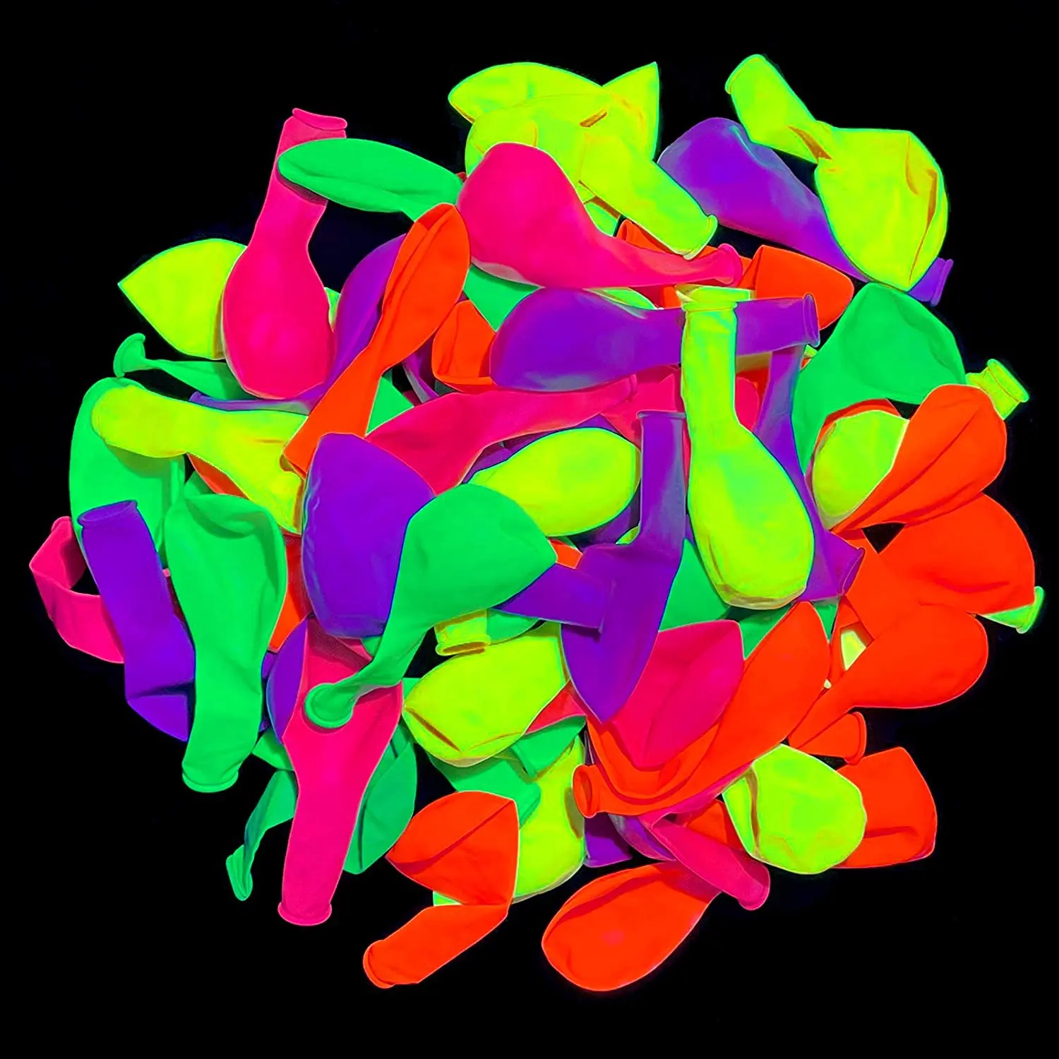 200/100/50 Stück Neon-Glühballons, die im Dunkeln leuchten, 12 Zoll UV-Glühballons, fluoreszierende Disco-Geburtstagsparty-Dekorationen – Detail 38