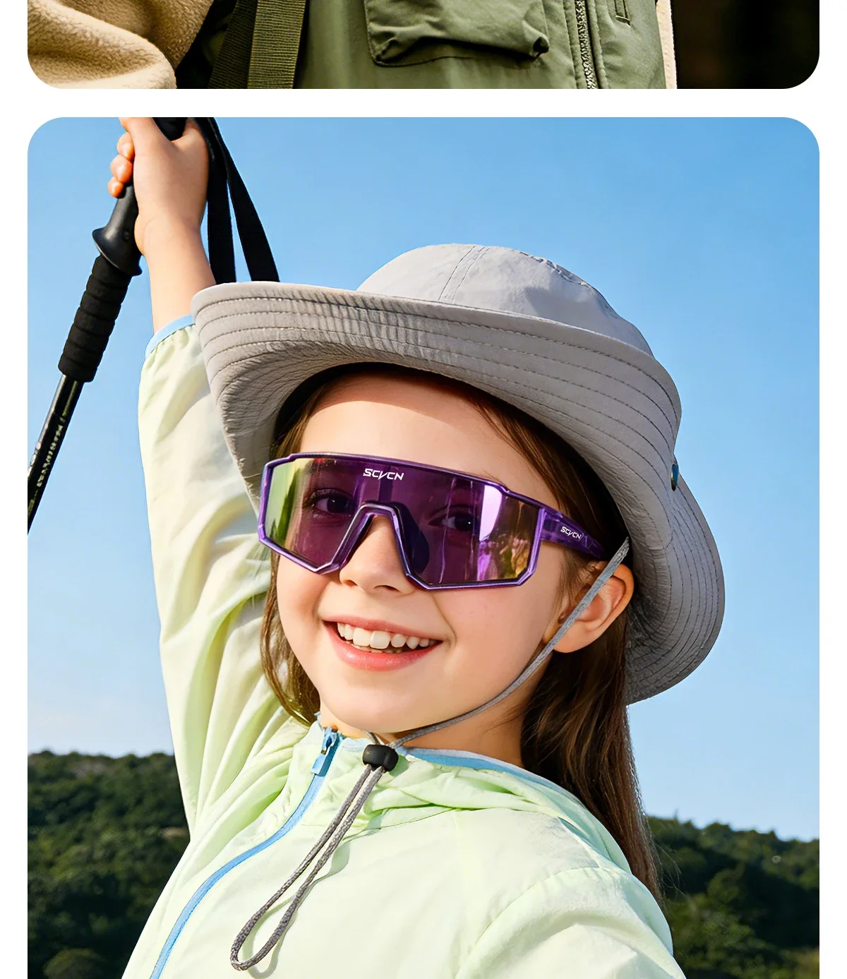 SCVCN Kinder Mode-Sonnenbrille Photochrom UV400 Baseball-Brille Fahrradbrille für Jungen Mädchen Camping Wandern Eyewear 2026 – Detail 13