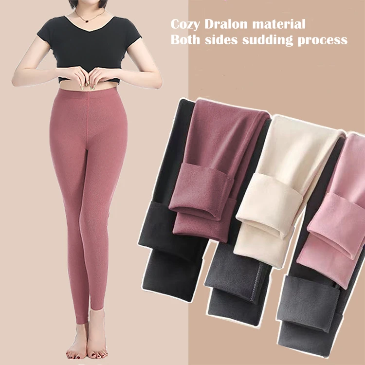 Women Leggings Pure Colored High Strenth Elastic Dralon Cozy Warm Leggings Autumn Winter Sport Casual Pants Women Body Shaping