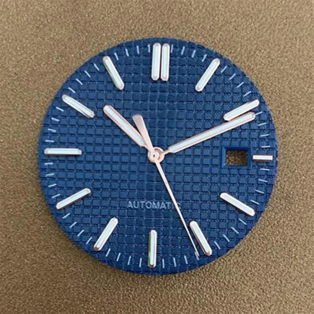 NH35 Dial 31.8mm Green Luminous Watch Dial Hands Parts for AP Royal Oak NH35 NH36 Movement Accessories Replacements