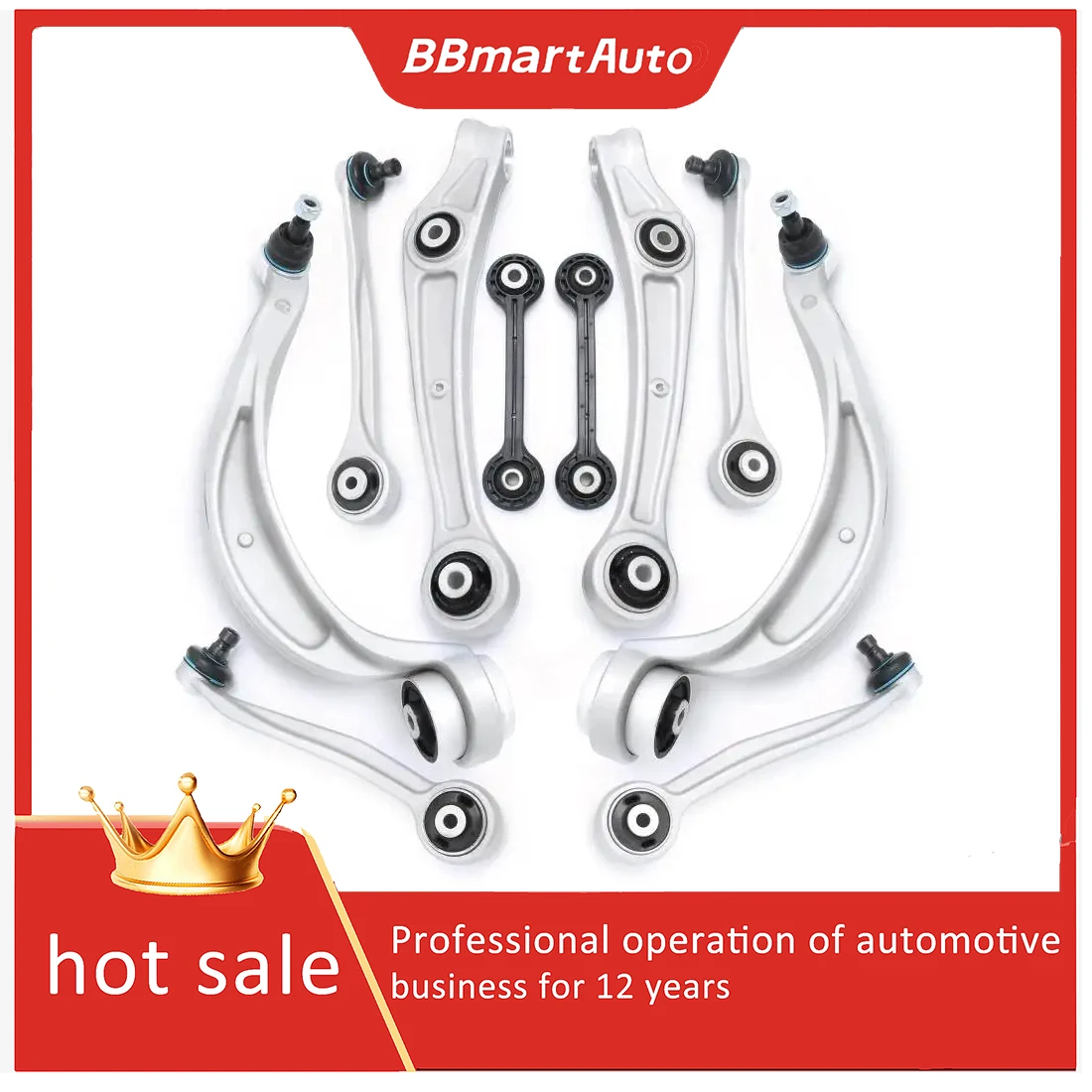 

BBmart Auto Parts 1 Set 10 Pieces Control Arm Stabilizer Bar Set for Audi Q5 A4 A5 A6