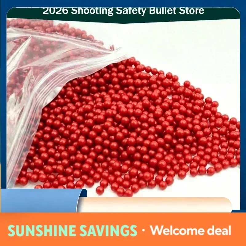 

2028cool 500Pcs/Bag 7mm Soft Rubber Bullets Red Safe Outdoor Toy Accessories For Kids New