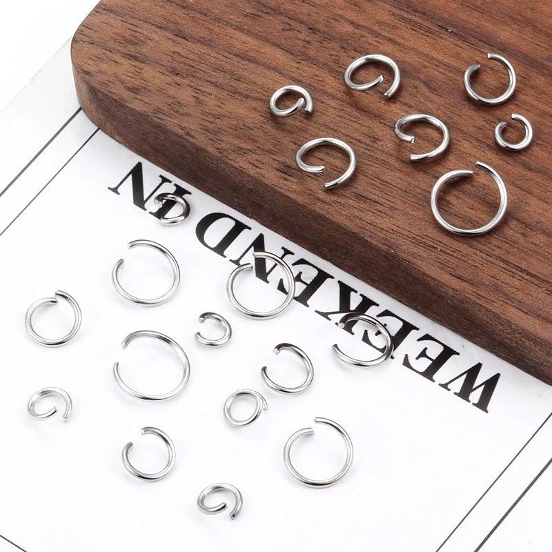 

1mm Thickness Open Jump Rings 5mm 6mm 7mm 8mm Stainless Steel Jewerly Making Supplies Accessorie DIY Necklace Connector Findings