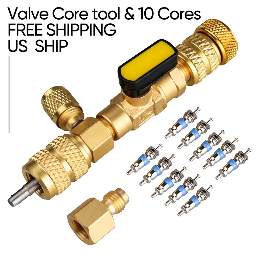 1 set HVAC Valve Installer Tool HVAC High quality Replacement Valve W/ Valve 5/16