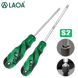 LAOA 1pc Hex head Screwdriver S2 Precision Hexagon Screwdriver Magnetic Hex Screwdriver 1.5MM/2.0MM/2.5MM/3MM/4MM/5MM/6MM