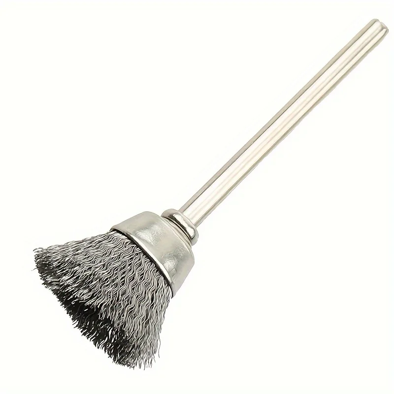Wire Wheel Cup Brush Set Drill Polishing Dremel Tools 3mm Shank for Power Die Grinder Rotary Electric Abrasive Tool