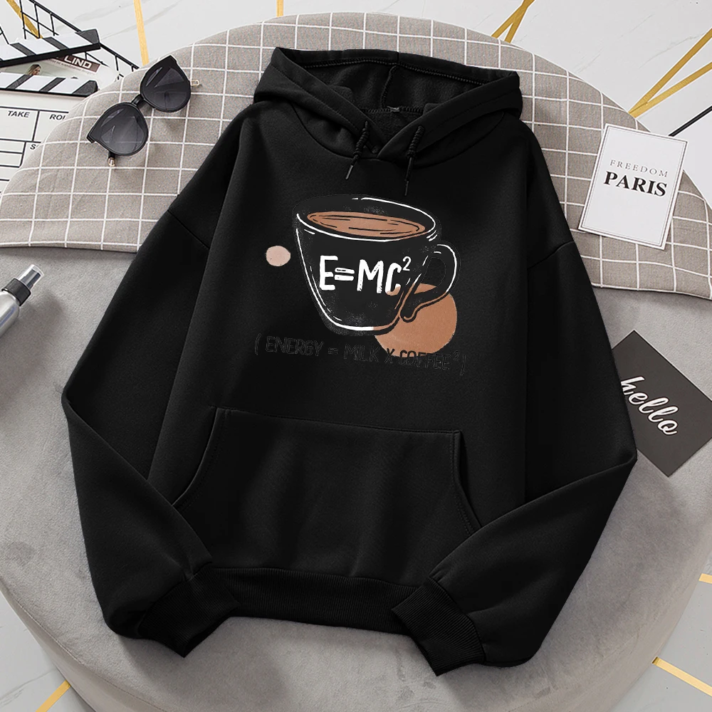 Emc Energy Milk Coffee Hoodies Women Fleece Comfortable Warm Hoodie Fashion Casual All Match Hoody Sports Original Basic Clothes