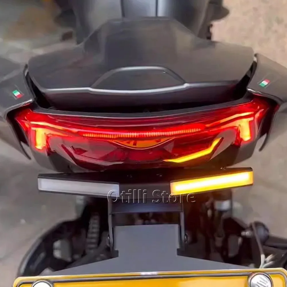 Motorcycle License Plate Holder Bracket With LED Light Turn Signal For Ducati Supersport 939 Monster 797 821 Accessories - Detail 1