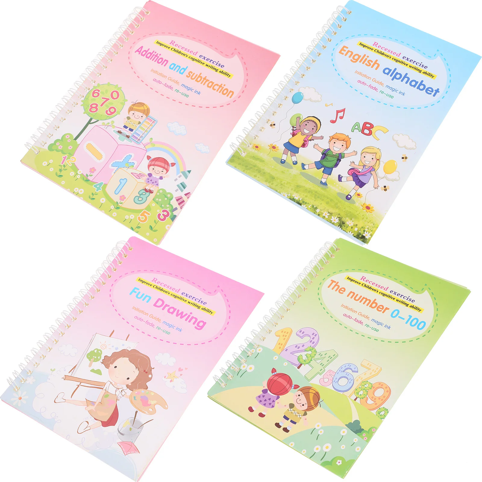1Set Handwriting Practice for Grooved Writing Book Fluency Training Copybook Writing Practice Book Preschool