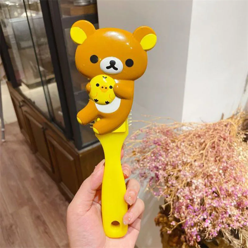 

Rilakkuma Air Cushion Comb Girl Anime Relax Bear Hair Brush Women Anti-Static Out Wet Curly Hairs Combs Barber Styling Tool Gift