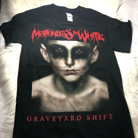 

Motionless in White Shirt Graveyard Shift basic black 90s T shirt NH6619