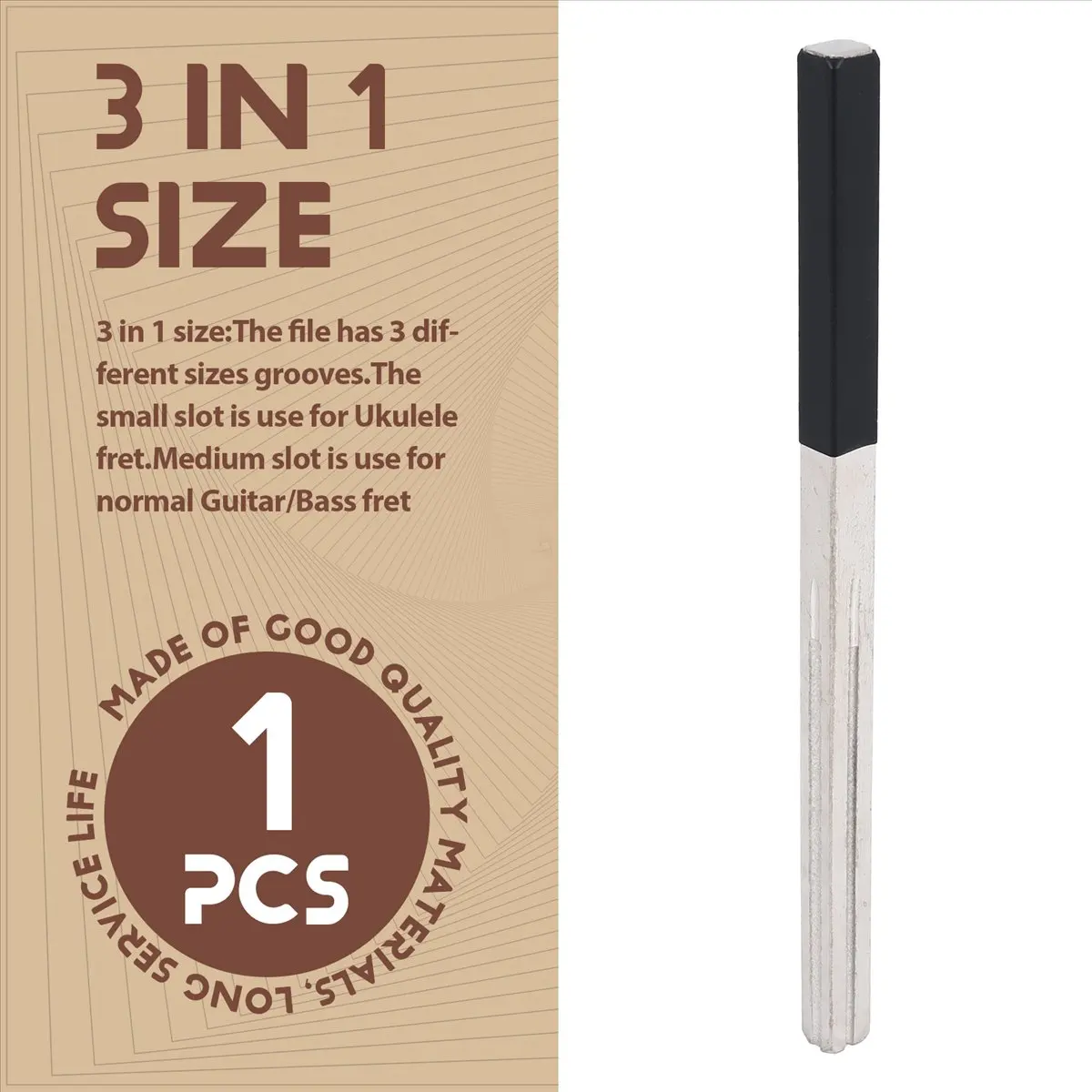 

Портативный! Напильник для гитарных ладов, инструмент для ремонта ладов, инструменты для мастеров, дизайн 3 размера для гитар, гавайских гитар, банджо, мандолины