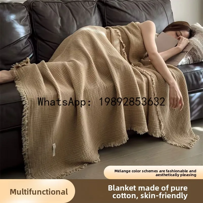 Zz cotton knitting su flow blanket sofa blanket classy office nap decoration blanket retro living room