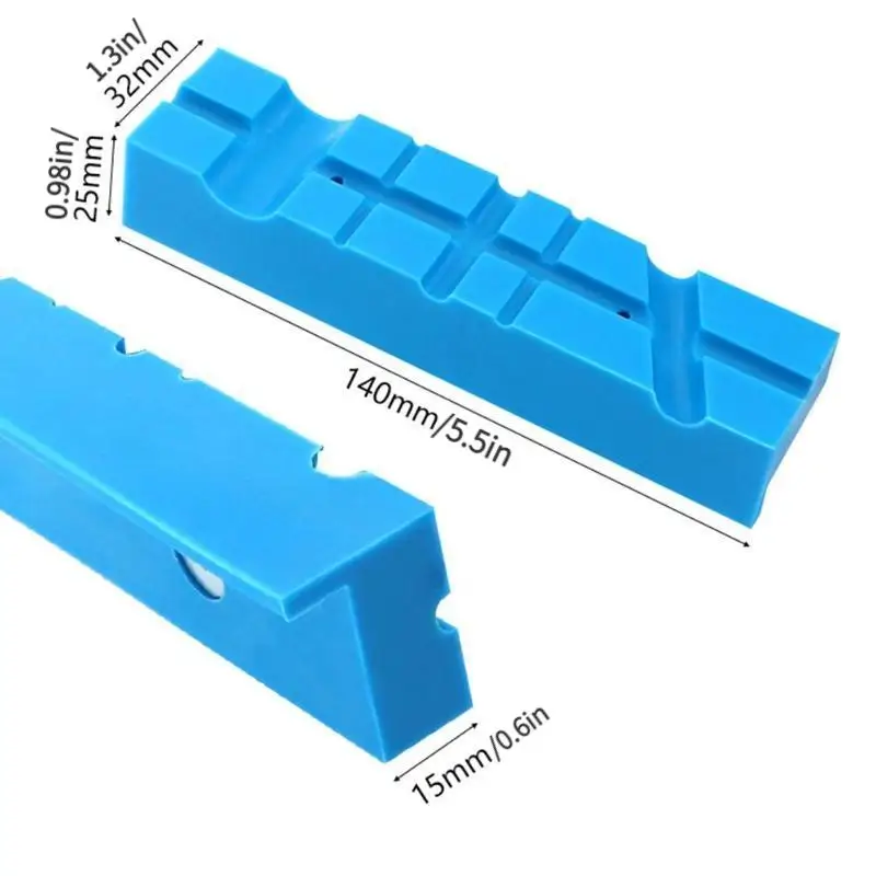 2er-Set magnetische Schraubstockbackenauflagen mit Mehrfachnuten für Fräser, Schraubstockhalter, Griffe und Schutzvorrichtungen – Detail 3