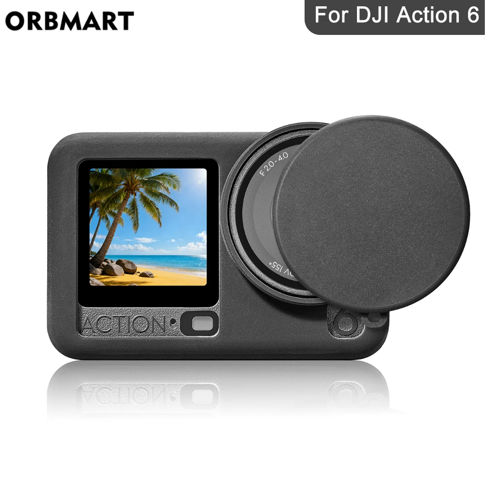 Image of Silikonhülle für DJI Osmo Action 6 + Displayschutzfolie aus gehärtetem Glas + Tragetasche – vollständiges Schutzzubehör