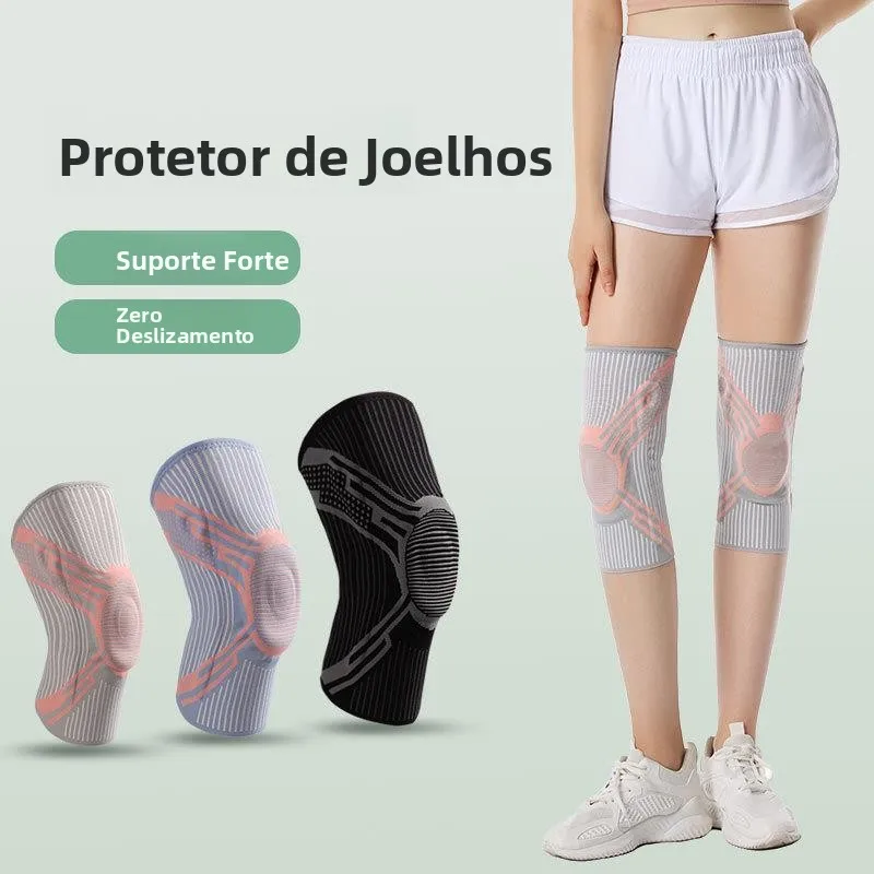 sports-knee-pads-basketball-running-men's-silicone-support-knee-joint-protection-patellar-belt-athletic-equipment-supplies