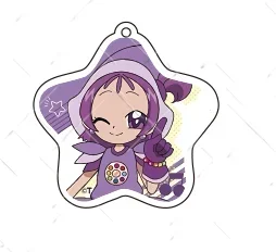 Game Ojamajo Doremi Magical Keychain Doll Anime Harukaze Fujiwara Hazuki Asuka Momoko Acrylic Keyring Pendant for Gift