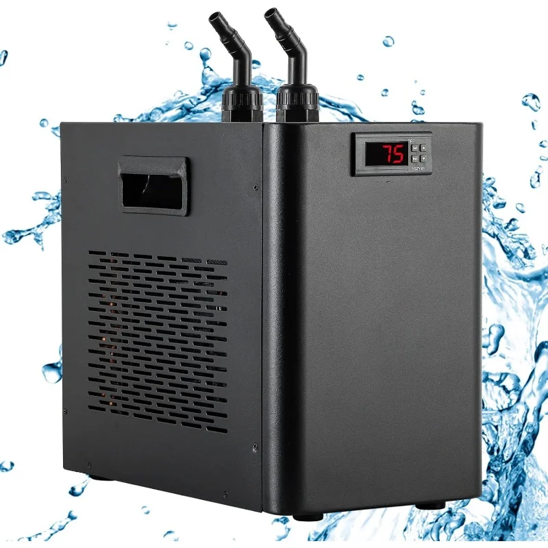 42gal Aquarium Chiller 1/10 HP Water Chiller Hydroponics Cooler 160L Fish Tank Cooling System with Quiet Compressor