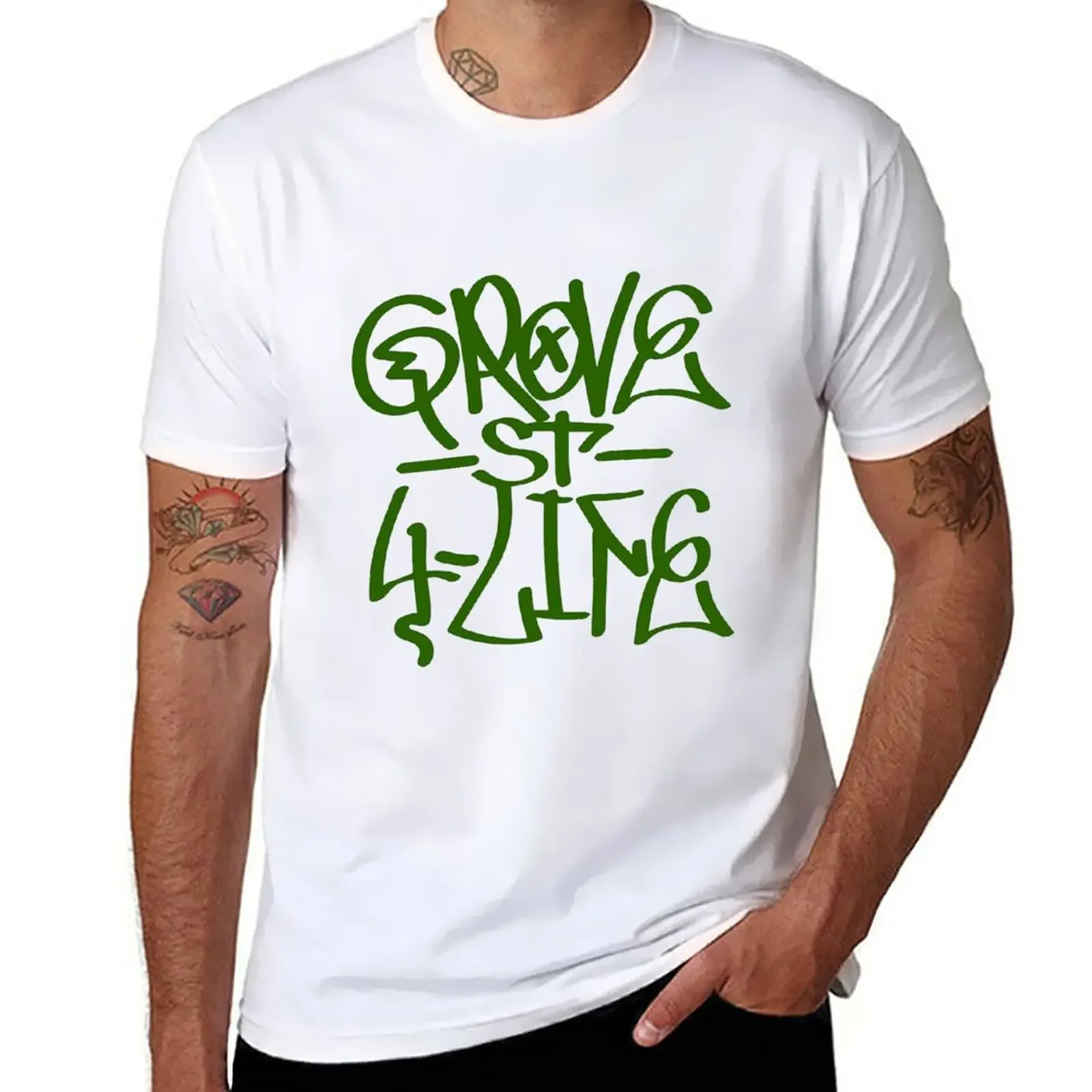 New HipHop Grove Street 4 Live- GTA San Andreas T-Shirt sweat shirts heavy weight t shirts for men