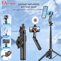 2025 New Magnetic Selfie Stick Tripod with Bluetooth remote For Cellphone For iPhone 14 13 12 Pro Max For HUAWEI XIAOMI SAMSUNG
