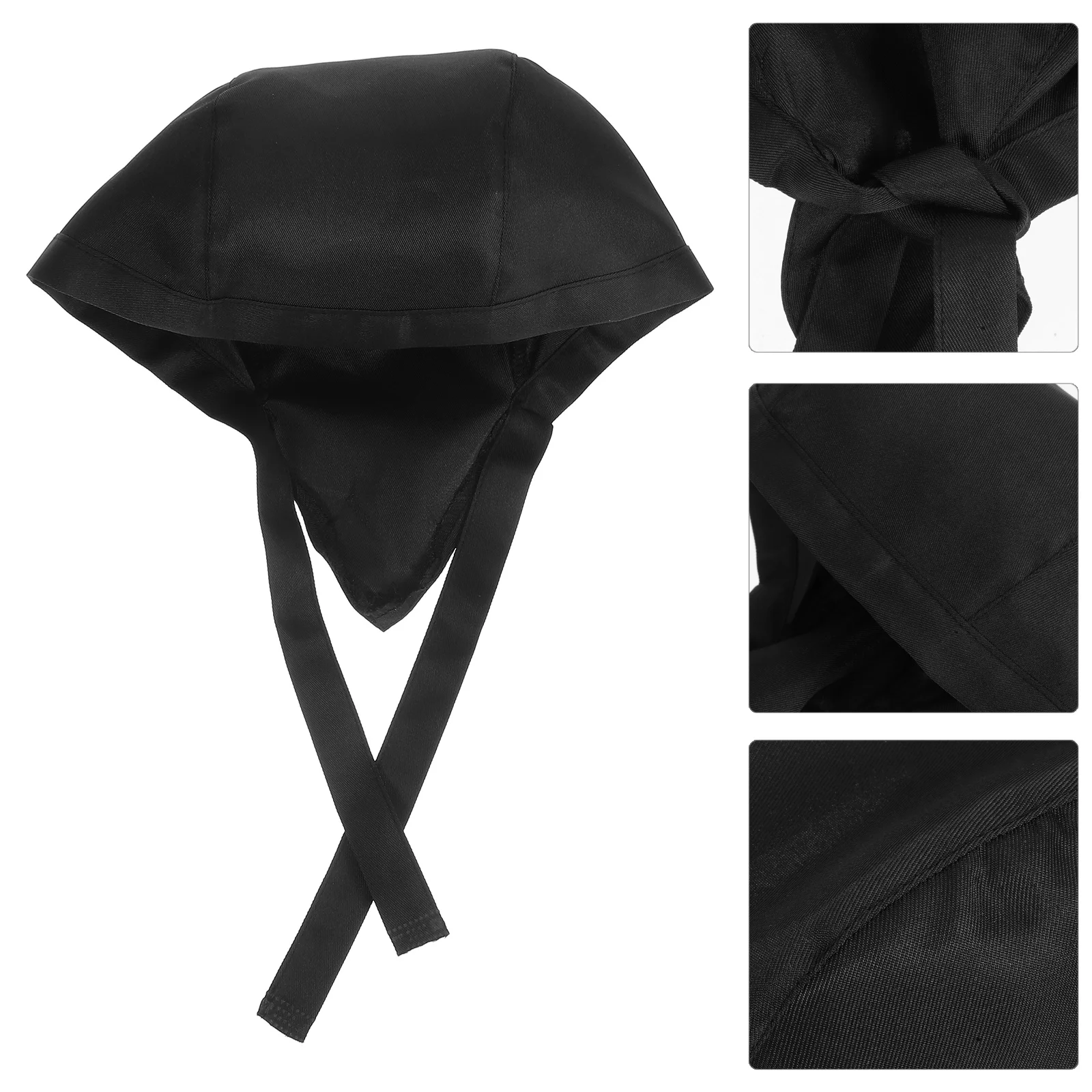 Chapeau de Chef de restauration, casquette de crâne, Style ruban, toile souple réglable, adapté aux hommes et aux femmes, barbecue, utilisation en Restaurant, 3 pièces