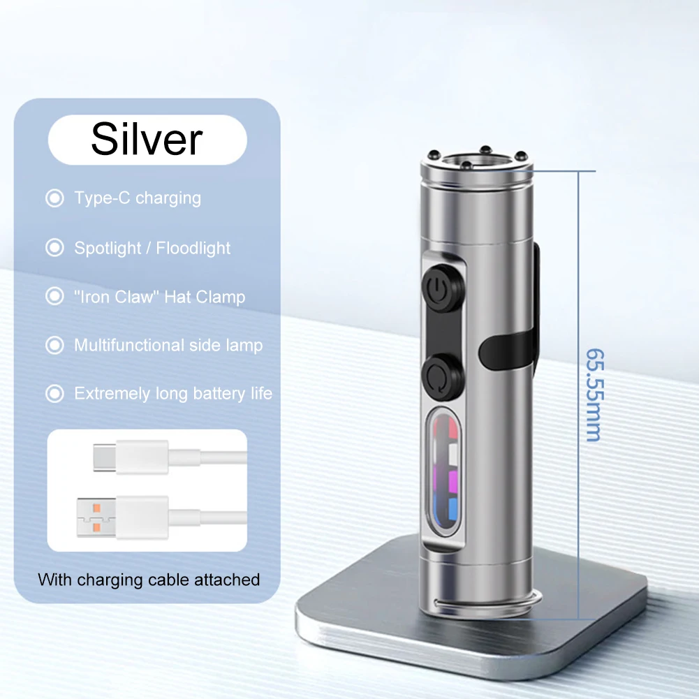 

Перезаряжаемый светодиодный фонарик, водонепроницаемый мини-фонарик с 3 режимами, светодиодный фонарь для кемпинга, активного отдыха и походов.