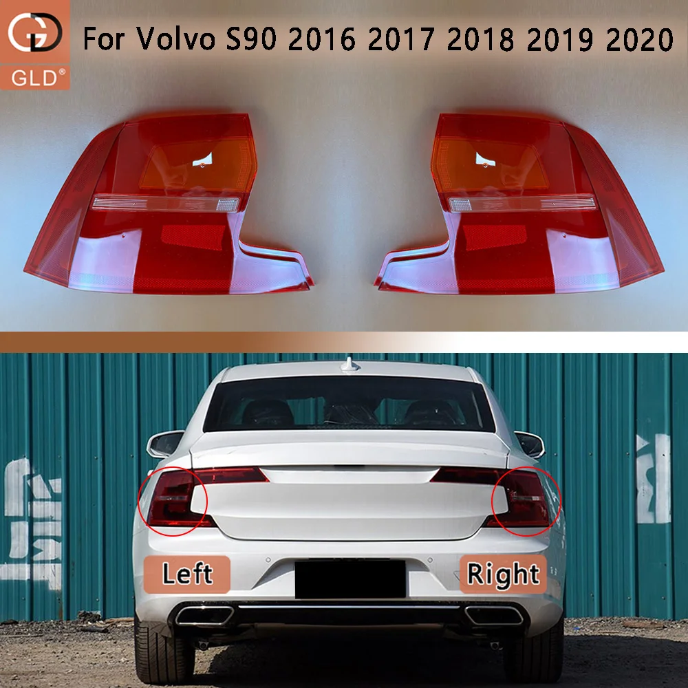 

For Volvo S90 2016 2017 2018 2019 2020 Car Rear Taillight Shell Brake Lights Shell Taillight Lens Replace Auto Rear Lamp Shell