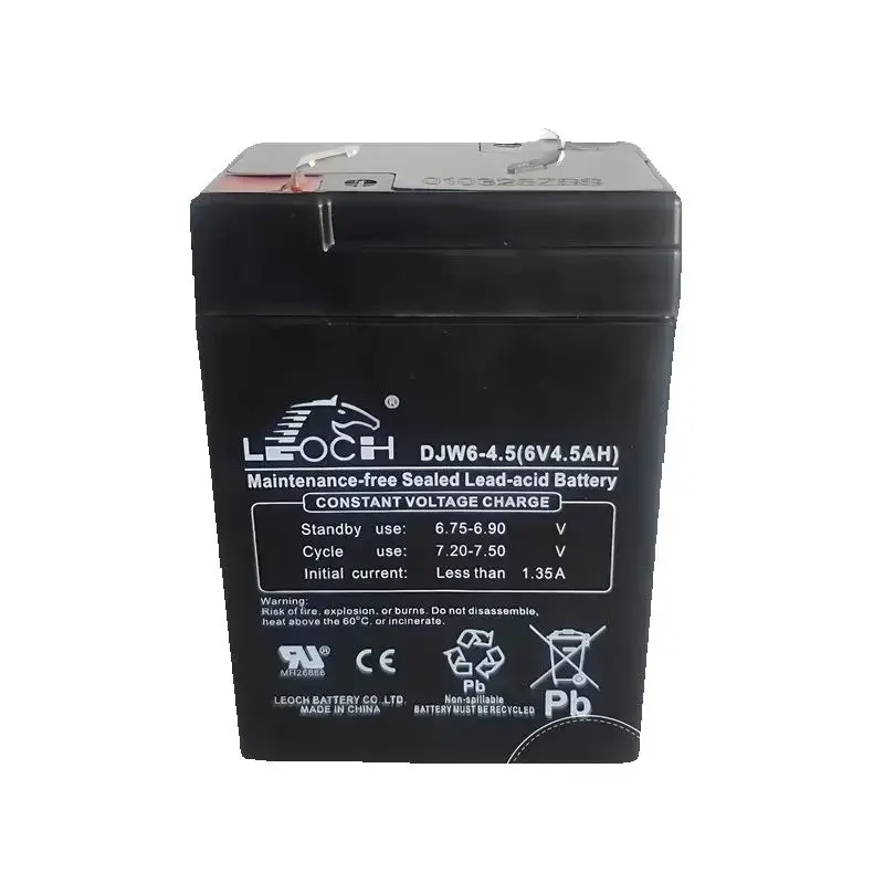 DJW6-4.5 6V 4.5AH Бесплатное обслуживание для хранения электроинструментов Аккумуляторная батарея