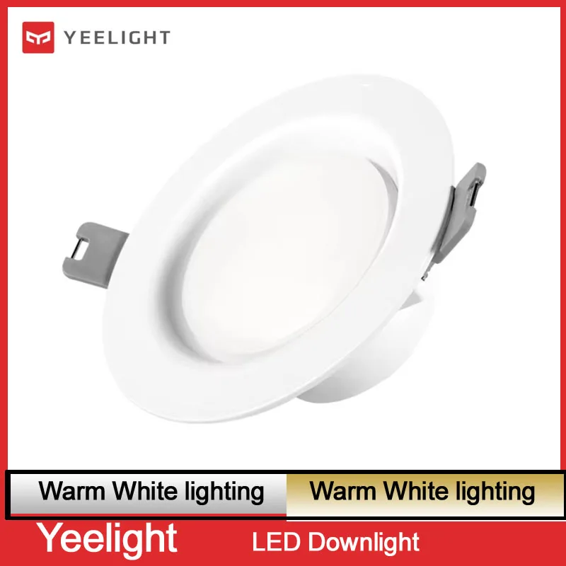 Yeelight LED Downlight Warm White/Warm Yellow lighting 5W 400 Lumens Night Light  Bedroom hallway kitchen light Safety lighting