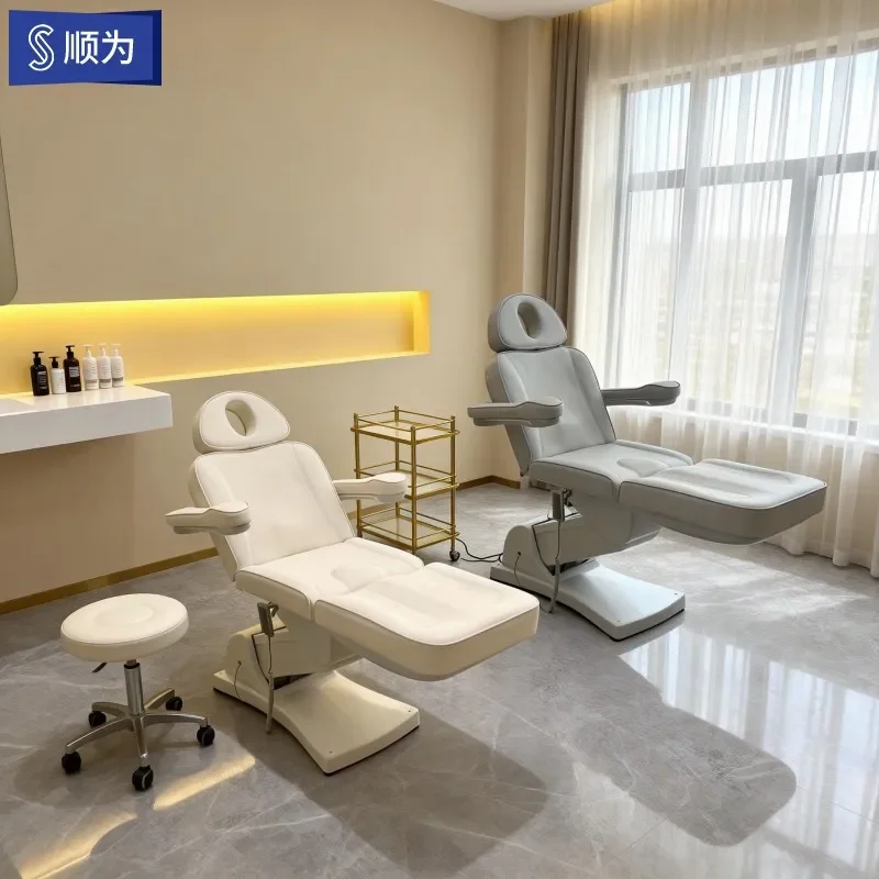 Electric Lifting Beauty Bed for Tattoo Embroidery and Physiotherapy Furniture Adjustable Treatment Table
