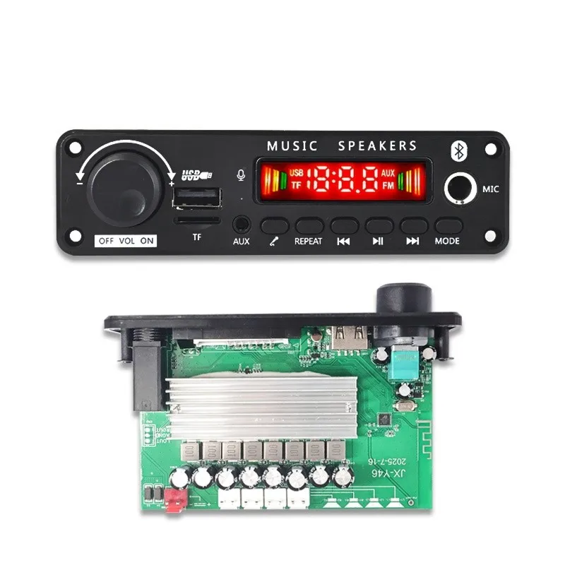 

Усилитель 400 Вт с Bluetooth, декодер MP3 WMA APE, плата DC8-26V, автомобильная аудиосистема с микрофоном, USB, TF, FM-радио, DIY MP3-плеер