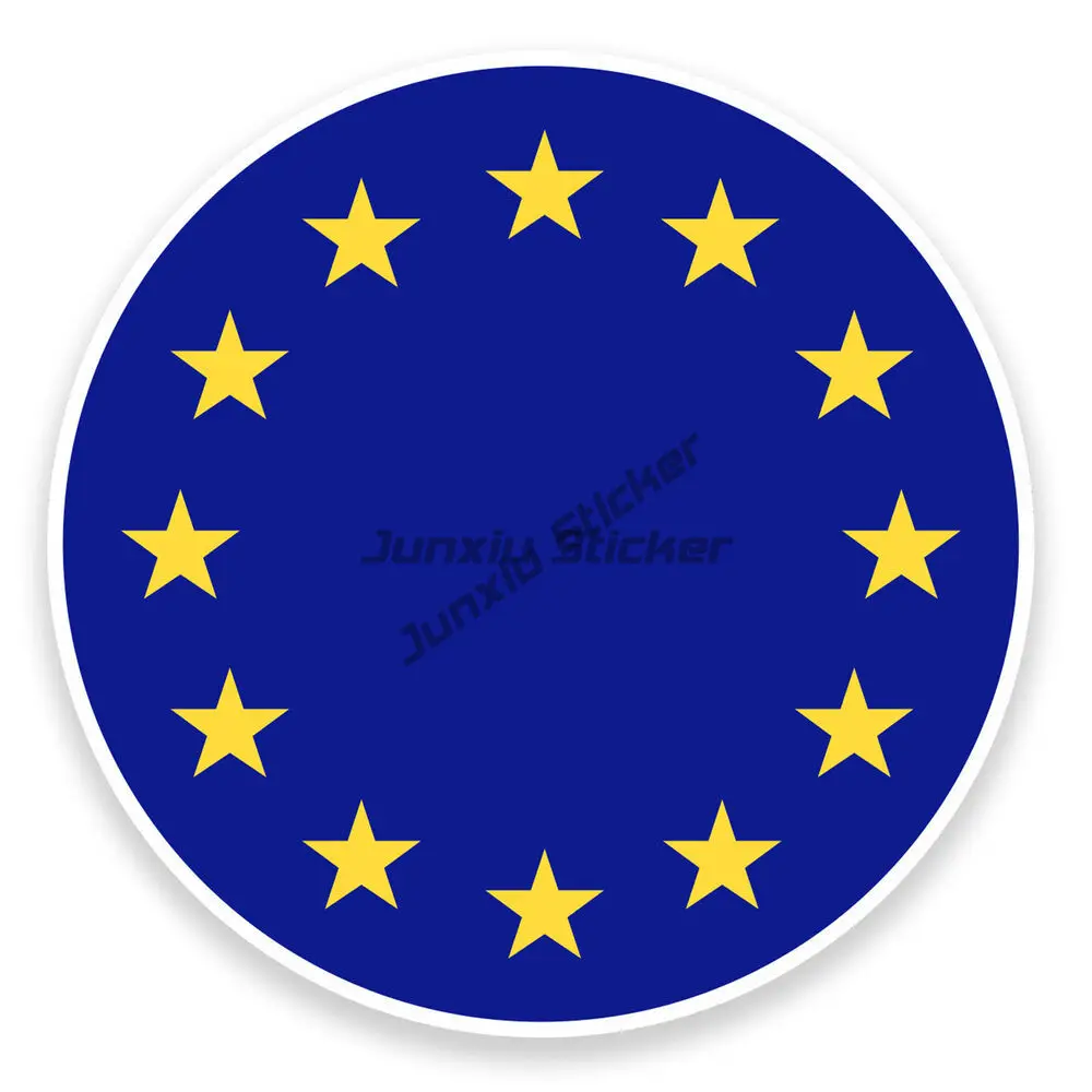 EU Europe Flag Map Vinyl Sticker Decal Car Laptop European Union Travel Sticker Laptop Luggage